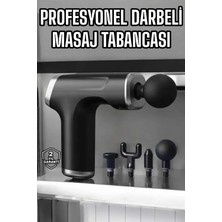 Masaj Tabancası 4 Başlıklı Kas ve Vücut Ağrıları Için Şarjlı Darbeli