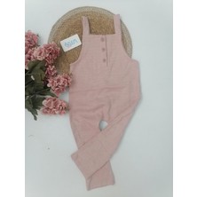 Genel Pamuk Dokuma Salopet Açık Pembe - 3-4 Yaş