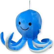 Peluş Sevimli Ahtapot 30 cm - Mavi (Lisinya)