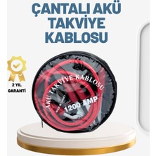 Lowell Home 1200A Güçlü Akü Takviye Kablosu 2m Büyük Maşalı Acil Yardım