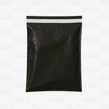 Svs Etiket Plastik Siyah-Şeffaf Kargo Poşeti - 45x55+5 / 1.000 Adet
