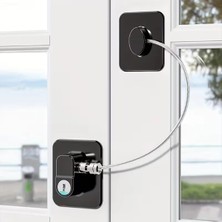 Lowell Home Siyah Plaka Halatlı Emniyet Kilidi