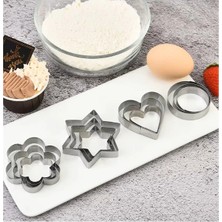 12 Adet Paslanmaz Çelik Kurabiye Kalıbı Seti