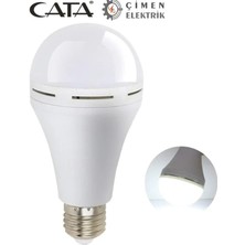 Cata Ct 4229 9W Şarjlı LED Ampul 6400K Beyaz Işık