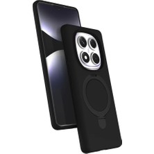 MobaxAksesuar Xiaomi Redmi Note 14 Pro 5g Kılıf Slikon M-Safe Şarj Uyumlu Silikon Standlı Regal Kapak