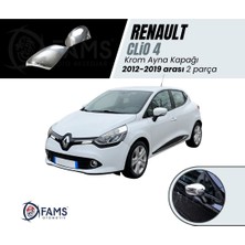 Fams Otomotiv Renault Clio 4 Krom Ayna Kapağı 2 Parça 2012-2019 arası Paslanmaz Çelik (HB)