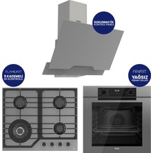 Ferre Fryart Digital Asimetrik Gri Cam Ankastre Set QEP63CPR+NT028-WFA+D065