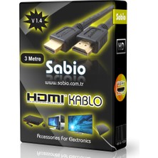 3 Metre Sabio Üst Kalite HDMI Kablo