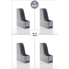 Alpa Store Ops Mg 101  Magazinlik 4'lü Set A4 Demonte Plastik Dikey Klasör Arşiv Kutusu Organizer Saklama