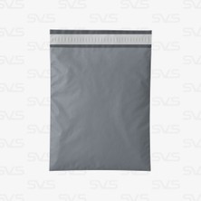 Svs Etiket Plastik Cepsiz Gri Kargo Poşeti - 35x45+5 / 100 Adet