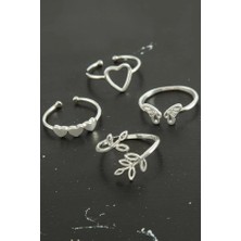 Karışık Lüx Çelik Eklem Yüzük 1 Adet