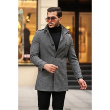Gm Giyimarket Erkek Dar Kesim Uzun Kaşe Kaban