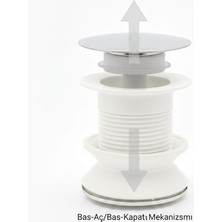 Yapı Kalite Koku Önleyici Bas-Stoplu Körüklü Lavabo ve Eviye Sifon Mutfak ve Banyo Için Uygundur Renk Beyaz