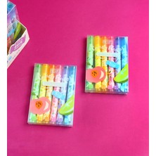 Giftmoda Kokulu Meyve Temalı Çift Taraflı Fosforlu Kalem Seti – 6 Renk