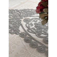 Lavanderi Fransız Dantelli Tek Parça Runner, Masa&sehpa Örtüsü, Çeyizlik Runner