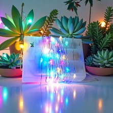 Upway 5 Metre Su Geçirmez 4 Renkli 50 LED Işık - Pilli Dekoratif Aydınlatma