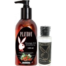 Süper Playboy Aromaterapi Çilek Massage Oil 120 ml Natural Aromalı Massage Vücut Masaj Yağı 50 ml