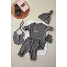Oh La La Koala Mom Nakışlı 5li Uzun Kollu Yenidoğan Set