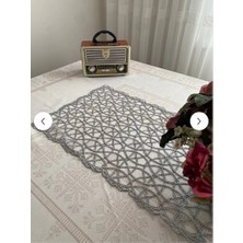 Lavanderi Fransız Dantelli Tek Parça Runner, Masa&sehpa Örtüsü, Çeyizlik Runner