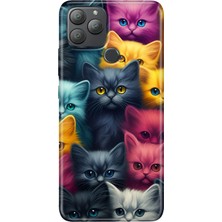 Grabono General Mobile Gm 22 Plus Kılıf Desenli Esnek Silikon Uv Kedi Ordusu