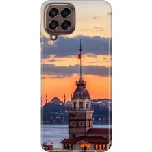 Grabono Samsung Galaxy M33 Kılıf Baskılı Esnek Silikon Kapak Kız Kulesi