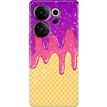 Grabono Tecno Camon 20 Premier 5g Kılıf (CK9N) Uyumlu Desenli Silikon Krema