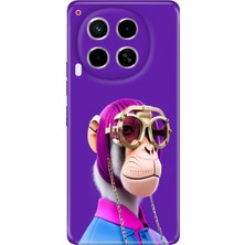 Grabono Tecno Camon 30 Kılıf (Cl6) Uyumlu Silikon Desenli Kapak Monkey