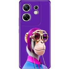 Grabono Infınıx Zero 30 4g Kılıf Renkli Desenli Baskı Silikon Monkey
