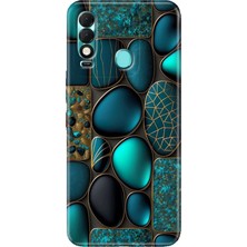 Grabono Tecno Spark 8t Kılıf Desenli Kapak Renkli Marble