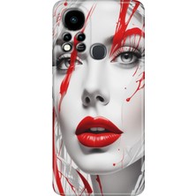 Grabono Infinix Hot 11S Uyumlu Kılıf Renkli Tpu Silikon Lady