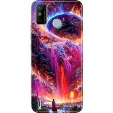 Grabono Tecno Spark 6 Go Kılıf Desenli Kapak Renkli Gizemliülke