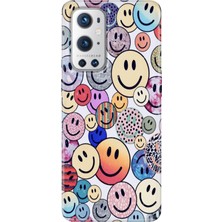 Grabono Oneplus 9 Pro Kılıf Renkli Özel Temalı Desenli Silikon Tpu Emojix