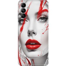 Grabono Samsung Galaxy M14 Uyumlu Kapak Kılıf Tasarım Esnek Silikon Lady