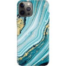 Grabono iPhone 12 Pro Max Kılıf Tasarım Baskılı Silikon Simli Taş