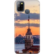 Grabono Infinix Smart 5 Uyumlu Kılıf Renkli Desenli Baskı Tpu Silikon Kız Kulesi