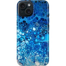 Grabono iPhone 13 - 14 Kılıf Renkli Tpu Uv Baskılı Desenli Silikon Derin Mavi