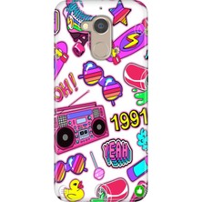 Grabono General Mobile Gm 8 Uyumlu Kılıf Desenli Silikon Renkli Tpu Uv 90'lar