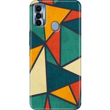 Grabono Tecno Spark 7 Pro Kılıf Renkli Silikon Wall