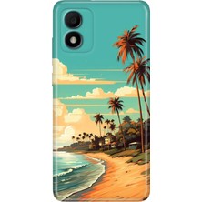 Grabono Tcl 303 Kılıf Silikon Renkli Phone Case Malibu