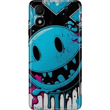 Grabono Tcl 303 Kılıf Silikon Renkli Phone Case Vintage Wall