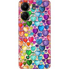 Grabono Xiaomi Redmi 13C - Poco C65 Kılıf Kılıf Renkli Esnek Silikon Temalı Desenli Tpu Kalp Çizim