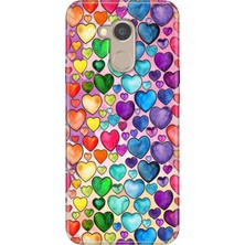 Grabono General Mobile Gm 8 Uyumlu Kılıf Desenli Silikon Renkli Tpu Uv Kalp Çizim