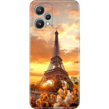 Grabono Realme 9 Pro Kılıf (RMX3472) Uyumlu Renkli Baskılı Desenli Eyfel
