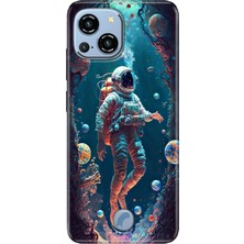 Grabono Reeder S23 Pro Max Kılıf Resimli Arka Kapak Silikon Kapak Astronot