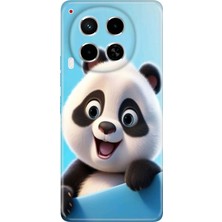 Grabono Tecno Camon 30 Kılıf (Cl6) Uyumlu Silikon Desenli Kapak Panda