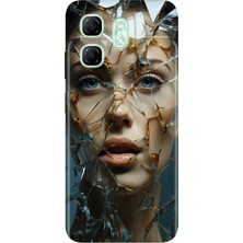 Grabono Infinix Hot 50I - Smart 9 Kılıf Renkli Tpu Uv Baskılı Desenli Silikon Cam Kırığı