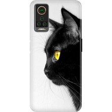 Grabono General Mobile Gm 22 Pro Kılıf Renkli Desenli Baskı Silikon Kedi Bakışı