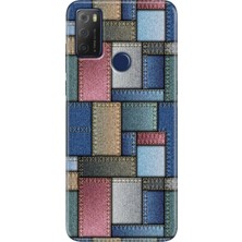 Grabono Tcl 20E Kılıf Desenli Silikon Kampanyalı Kapak Jean Pattern