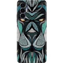 Grabono Tecno Pova 3 Kılıf (LF7N) Uyumlu Renkli Baskı Desen Esnek Silikon Lion Mandala