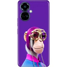 Grabono Tecno Camon 19 Pro Kılıf Renkli Temalı Desenli Tpu (CI8N) Uyumlu Silikon Monkey